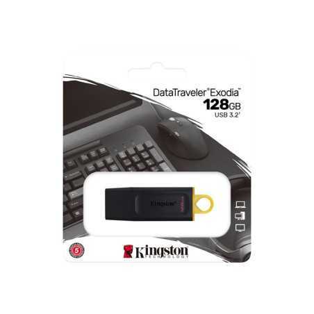 KINGSTON 128Go USB3.2 Gen1 DT Bk+Yellow