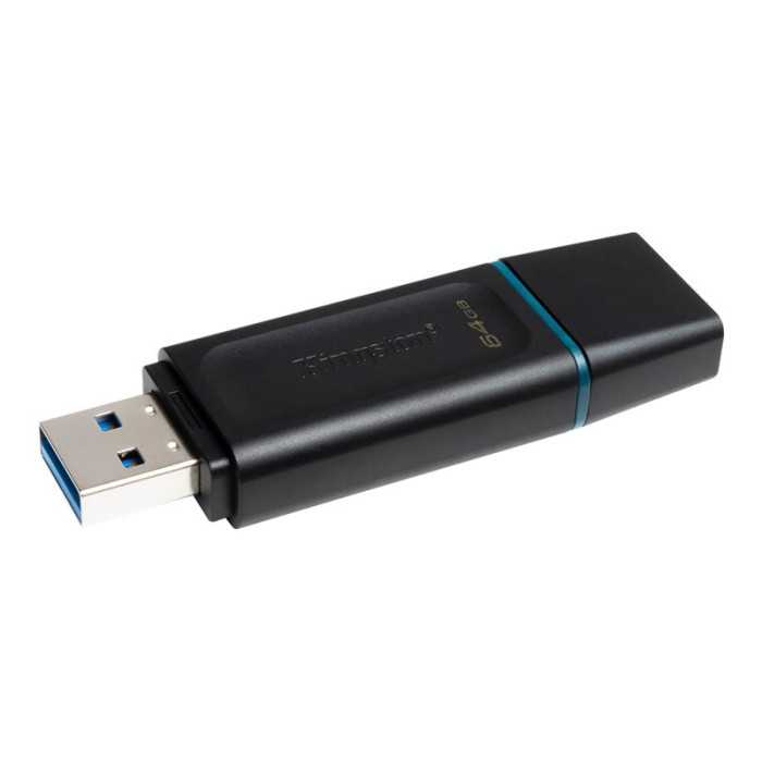 KINGSTON 64Go USB3.2 Gen1 DT Bk+Teal